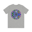 Colorful mandala t-shirt with intricate design promoting spiritual peace and harmony