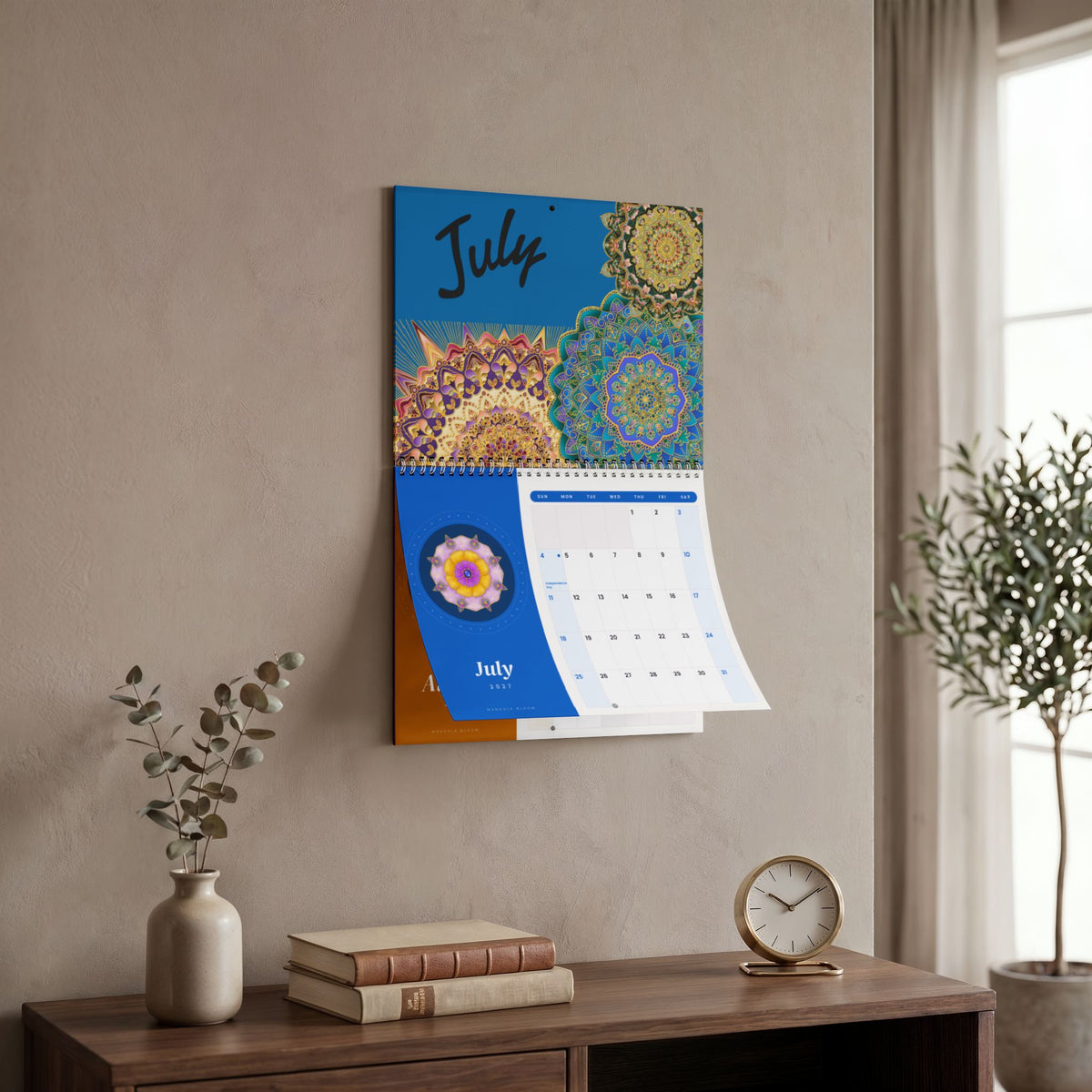 2027 Rise N’ Shine Mandala Wall Calendar