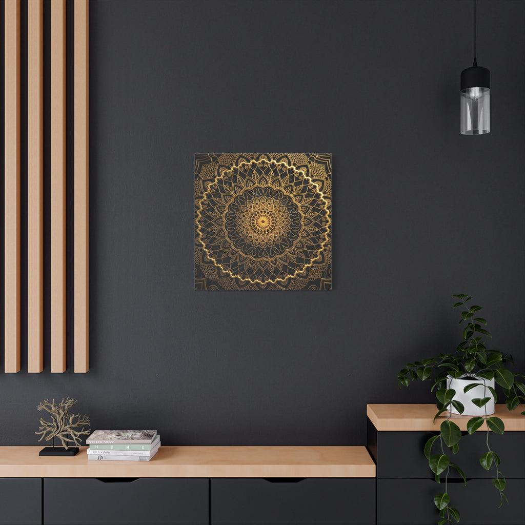 Himmlische Geometrie auf Marmor – gespannte Leinwand mit mattem Finish