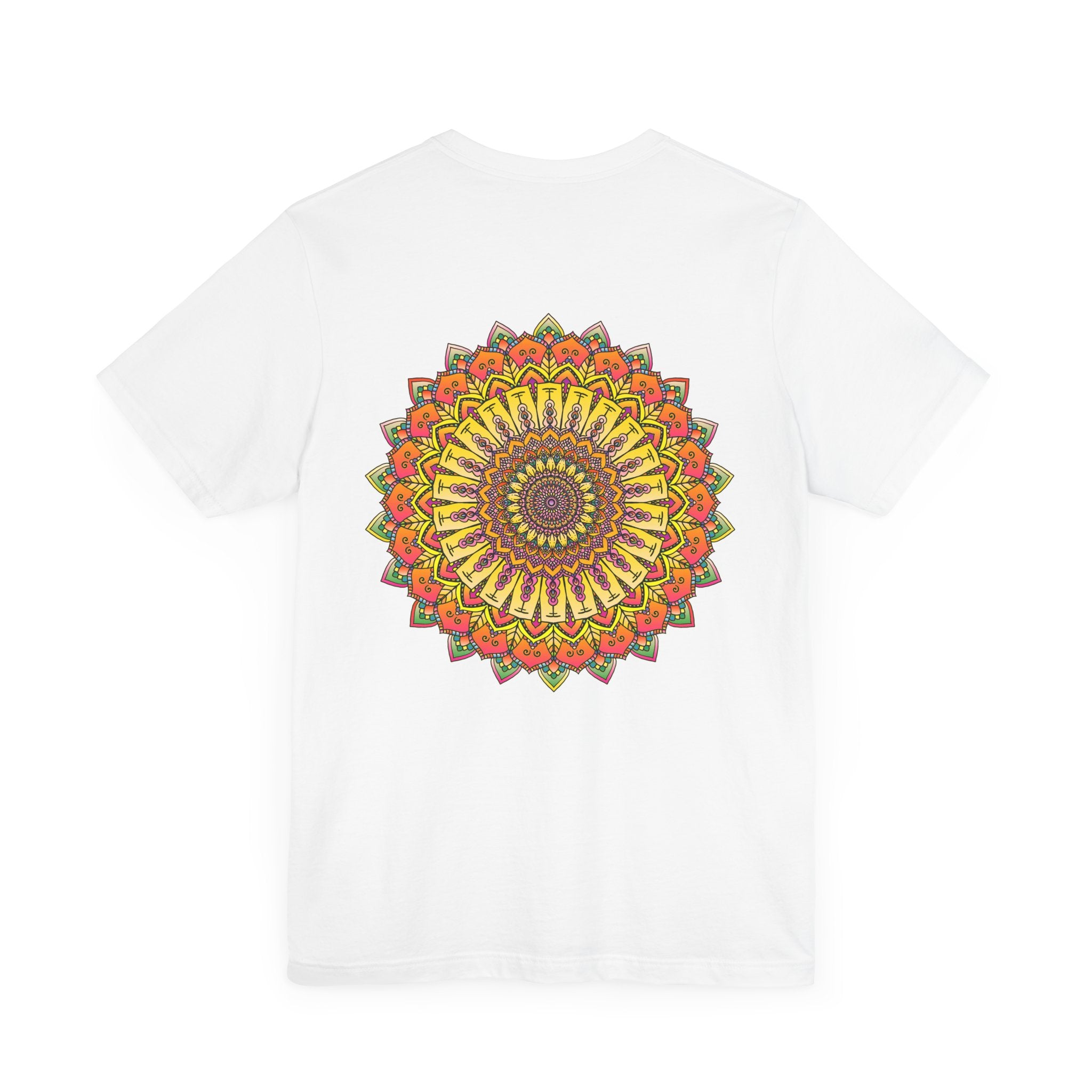  Vibrant tee with a stunning mandala design symbolizing peace