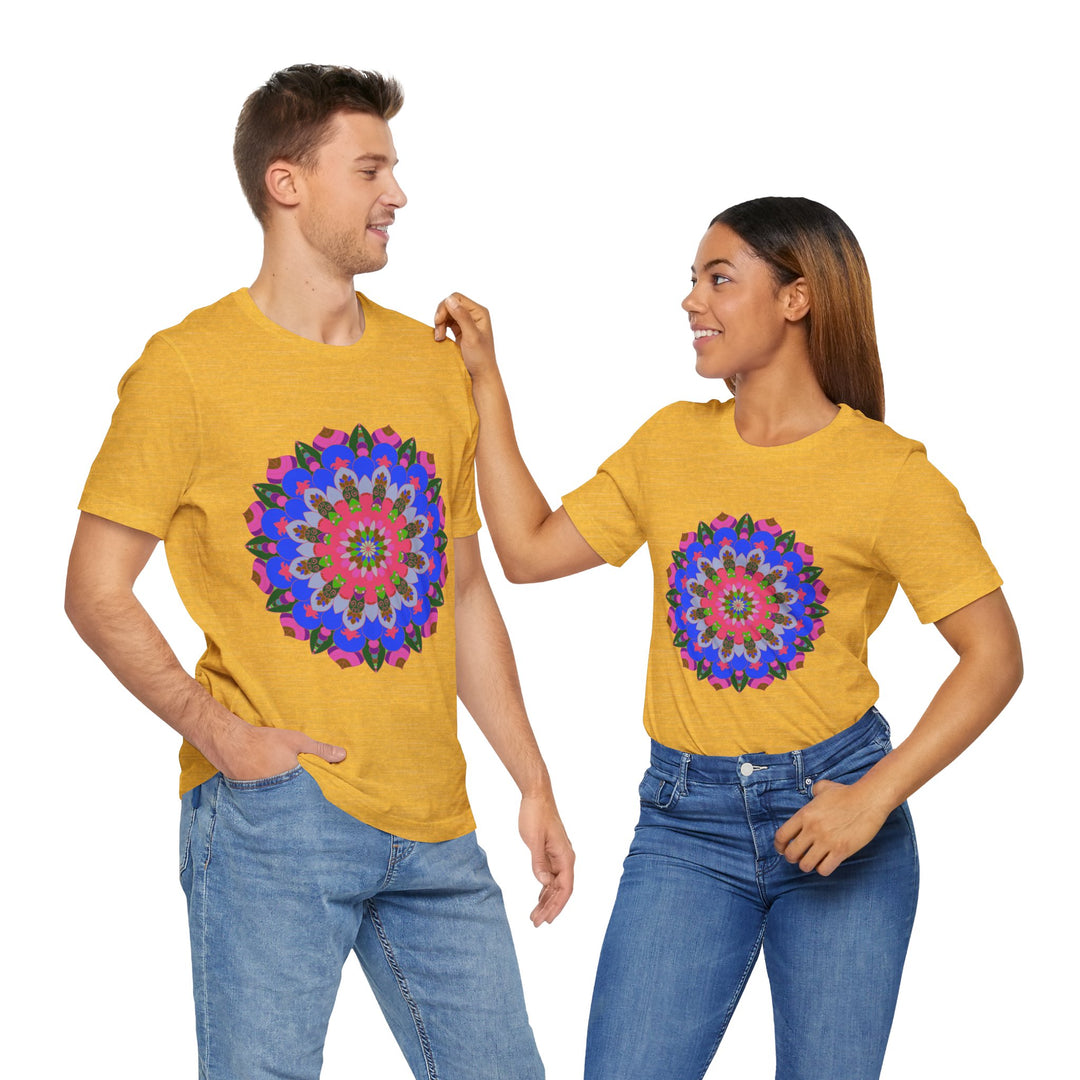 Colorful Mandala Geometric T-Shirt with intricate patterns and vibrant hues