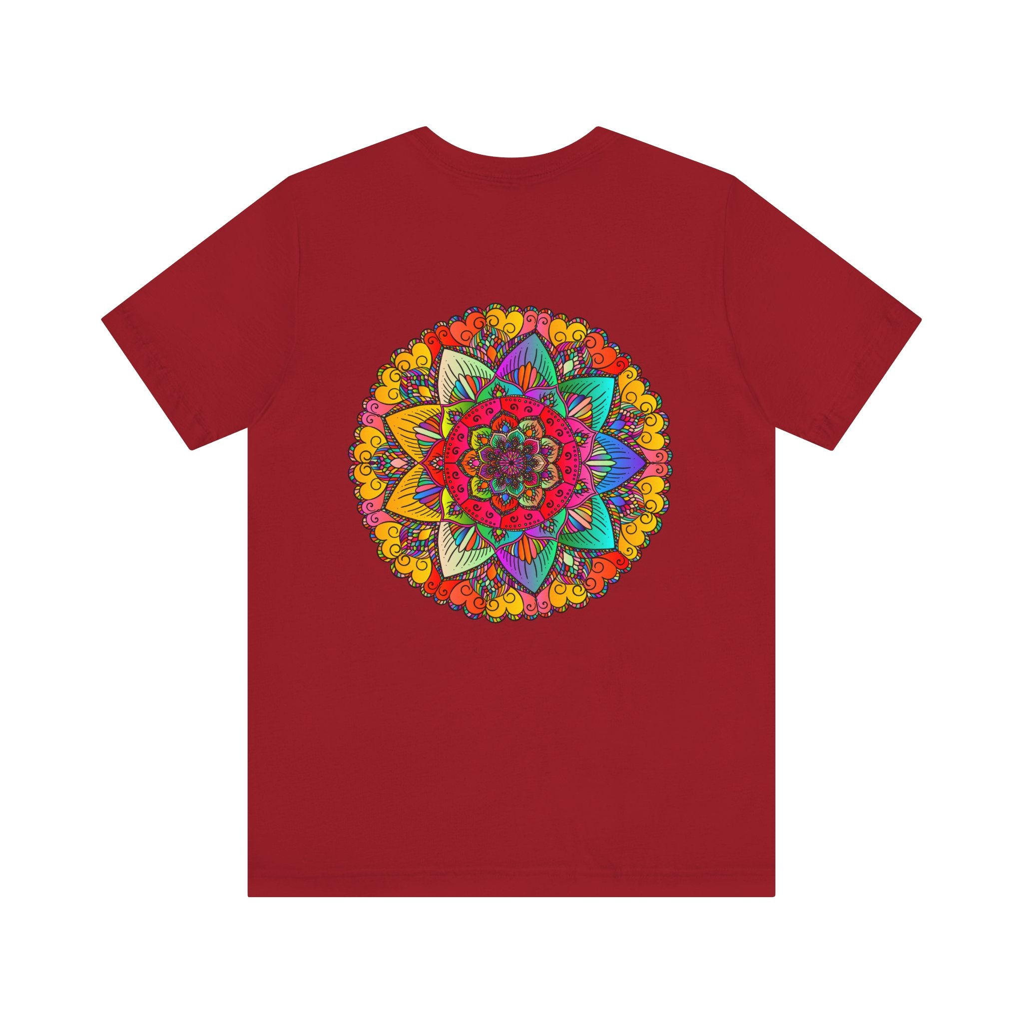 Detailed shot of Mandala Peace & Harmony T-Shirt highlighting the spiritual mandala pattern