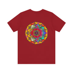 Detailed shot of Mandala Peace & Harmony T-Shirt highlighting the spiritual mandala pattern