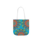 Canvas Tote Bag in Bright Tropical Colors for Summer Fun