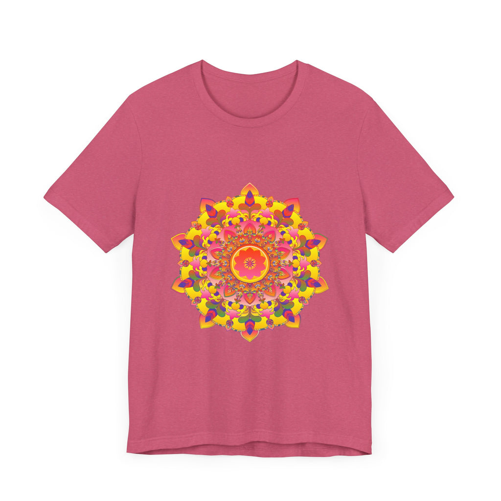 Colorful and detailed Vibtant Mandala Tee with spiritual art design