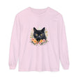 Black Cat Floral Portrait Unisex T-Shirt featuring a beautiful feline design
