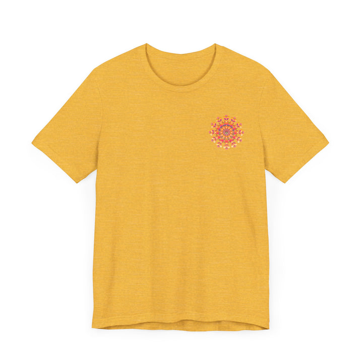 Vibrant Mandala Tee featuring intricate spiritual design for peace and harmony