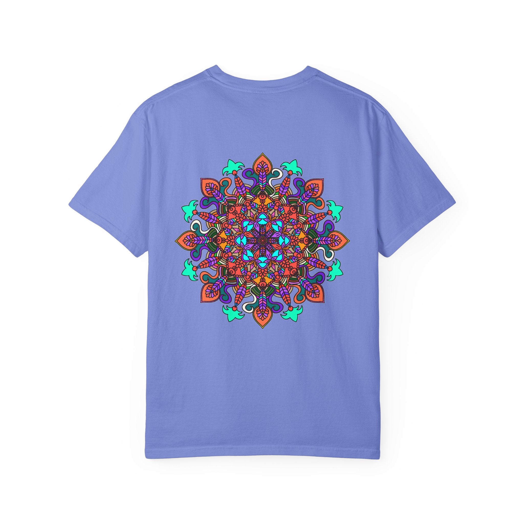 T-shirt con disegno mandala fatto a mano - 100% cotone