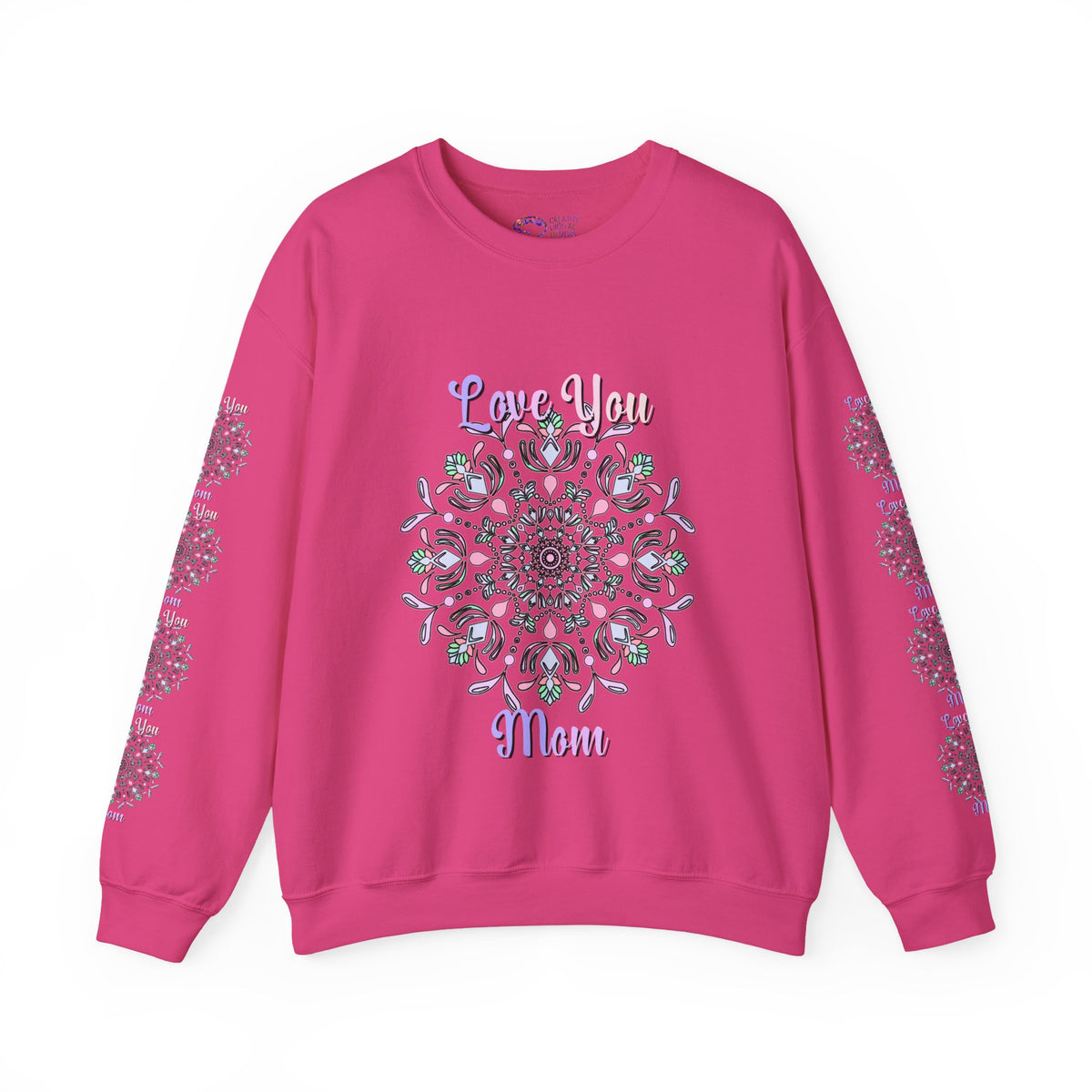 Mom Empowering Mandala Sweatshirt in Soft Pastel Hues
