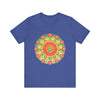 Vibrant Mandala Tee featuring a colorful and intricate design perfect for adding a pop of color to any outfit