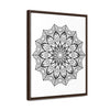 Handmade Mandala Art in Black and White, Gallery Canvas Wraps, Vertical Frame - Stunning Wall Art