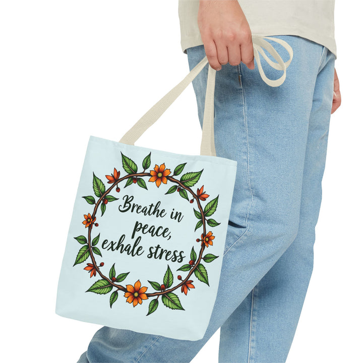 Beautiful Flower Crown Tote Bag with Serene Style, perfect for a bohemian chic look