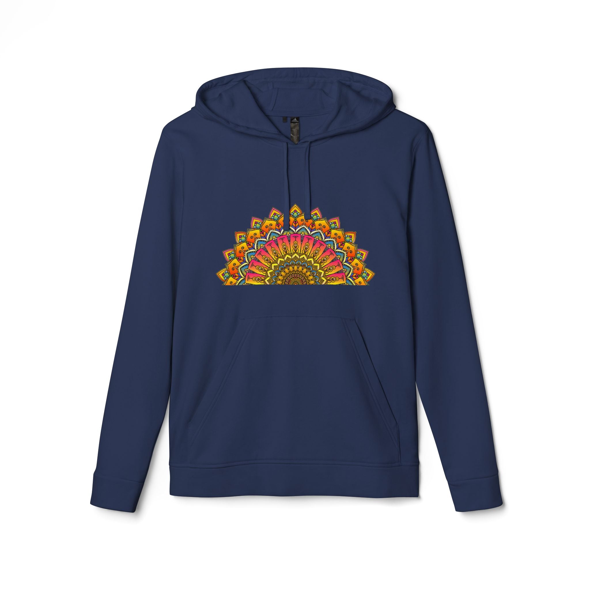 Cozy and stylish Adidas Mandala Fleece Hoodie in grey, perfect for chilly days