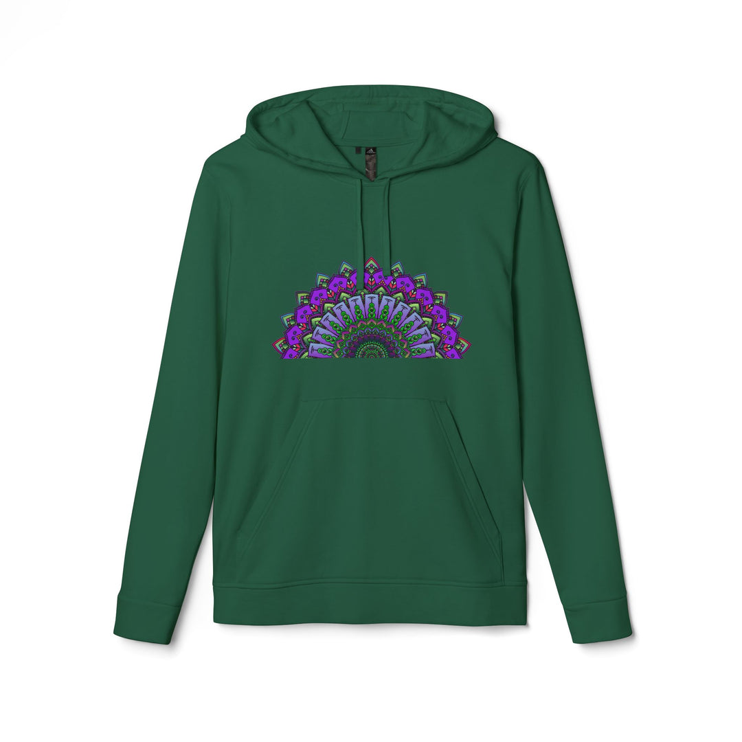 Cozy and stylish Adidas Mandala Fleece Hoodie with intricate design