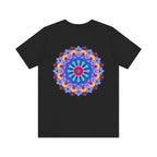 Beautiful Mandala Peace & Harmony T-Shirt featuring intricate spiritual art designs in vibrant colors