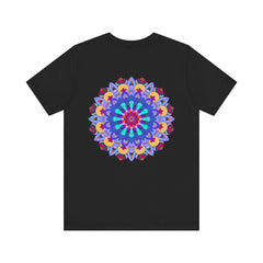 Beautiful Mandala Peace & Harmony T-Shirt featuring intricate spiritual art designs in vibrant colors