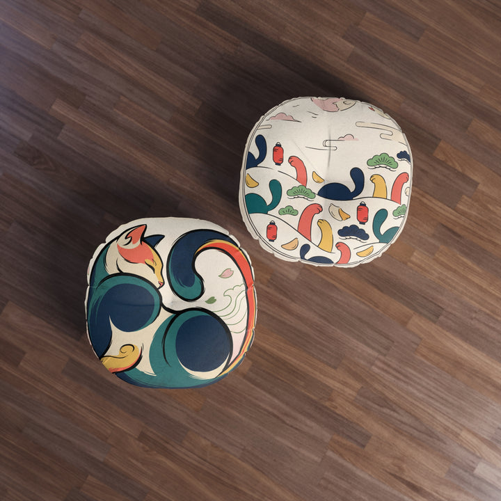 Gemütliches Katzen-Bodenkissen zum neuen Jahr