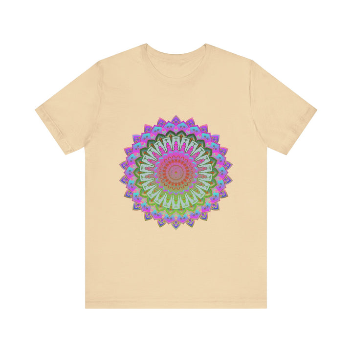 Vibrant Mandala T-Shirt featuring a colorful and intricate design perfect for adding a pop of color to your wardrobe