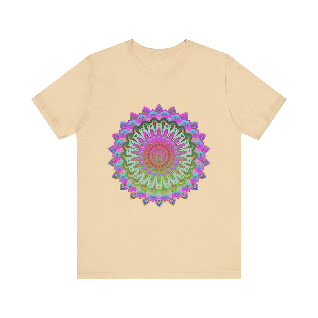 Vibrant Mandala T-Shirt featuring a colorful and intricate design perfect for adding a pop of color to your wardrobe