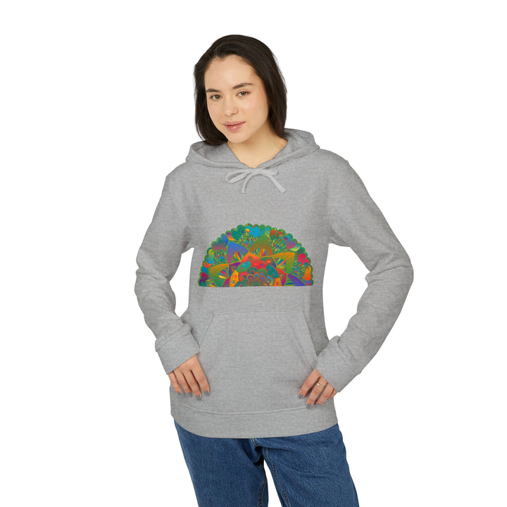 Fashionable Blululi Custom Adidas Mandala Hoodie with intricate pattern