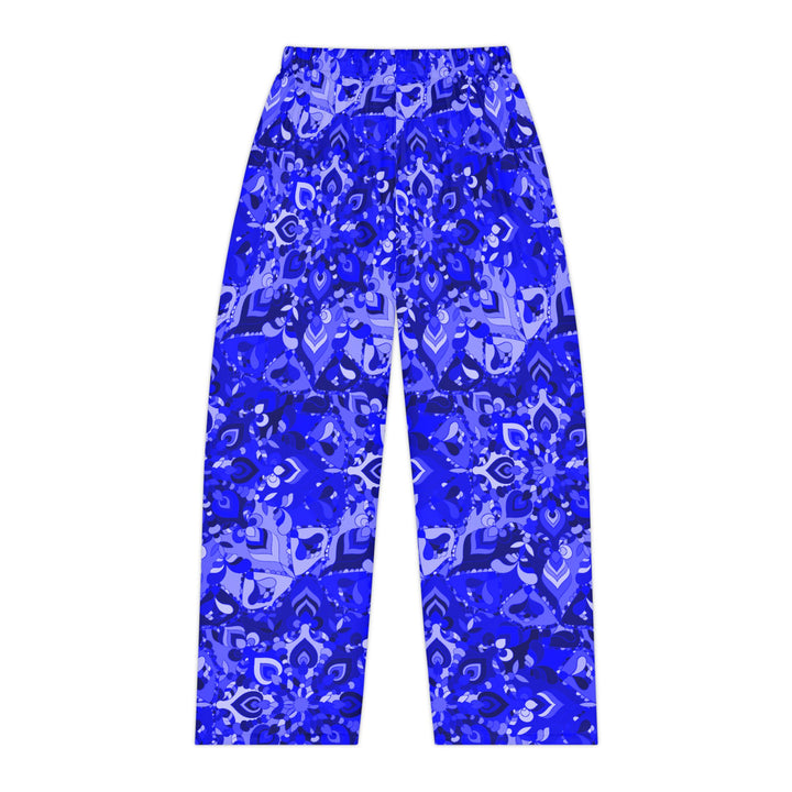 Pantaloni da salotto Mandala blu: comodi pigiami da donna per il relax a casa