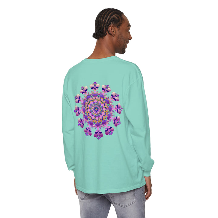 Intricate Mandala Long Sleeve T-Shirt - Unisex, featuring a detailed and ornate mandala design on the front