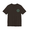 Soft grey t-shirt with a colorful mandala design, representing spiritual harmony and peace