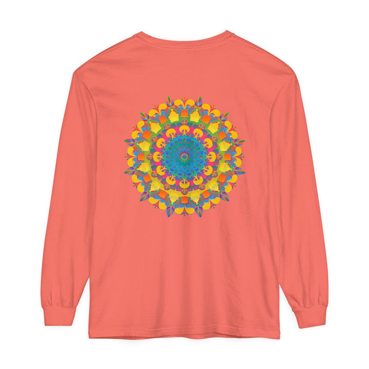 Colorful and intricate mandala design long sleeve unisex t-shirt for all