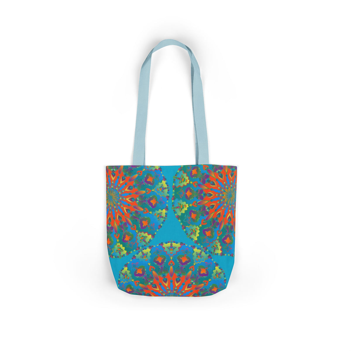 Canvas Tote Bag in Bright Tropical Colors for Summer Fun