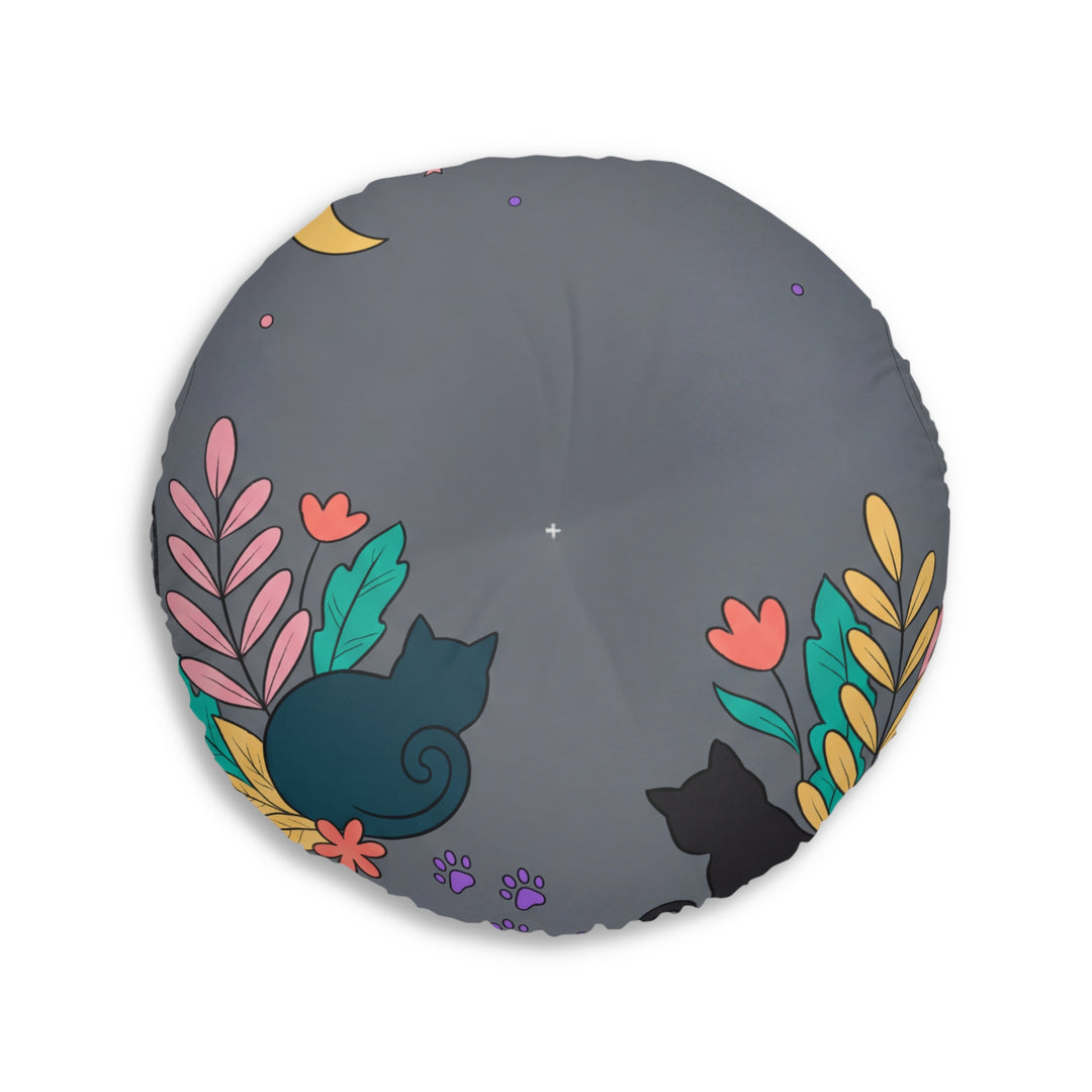 Cozy Cat Nap Floor Pillow - Boho Cat Cushion