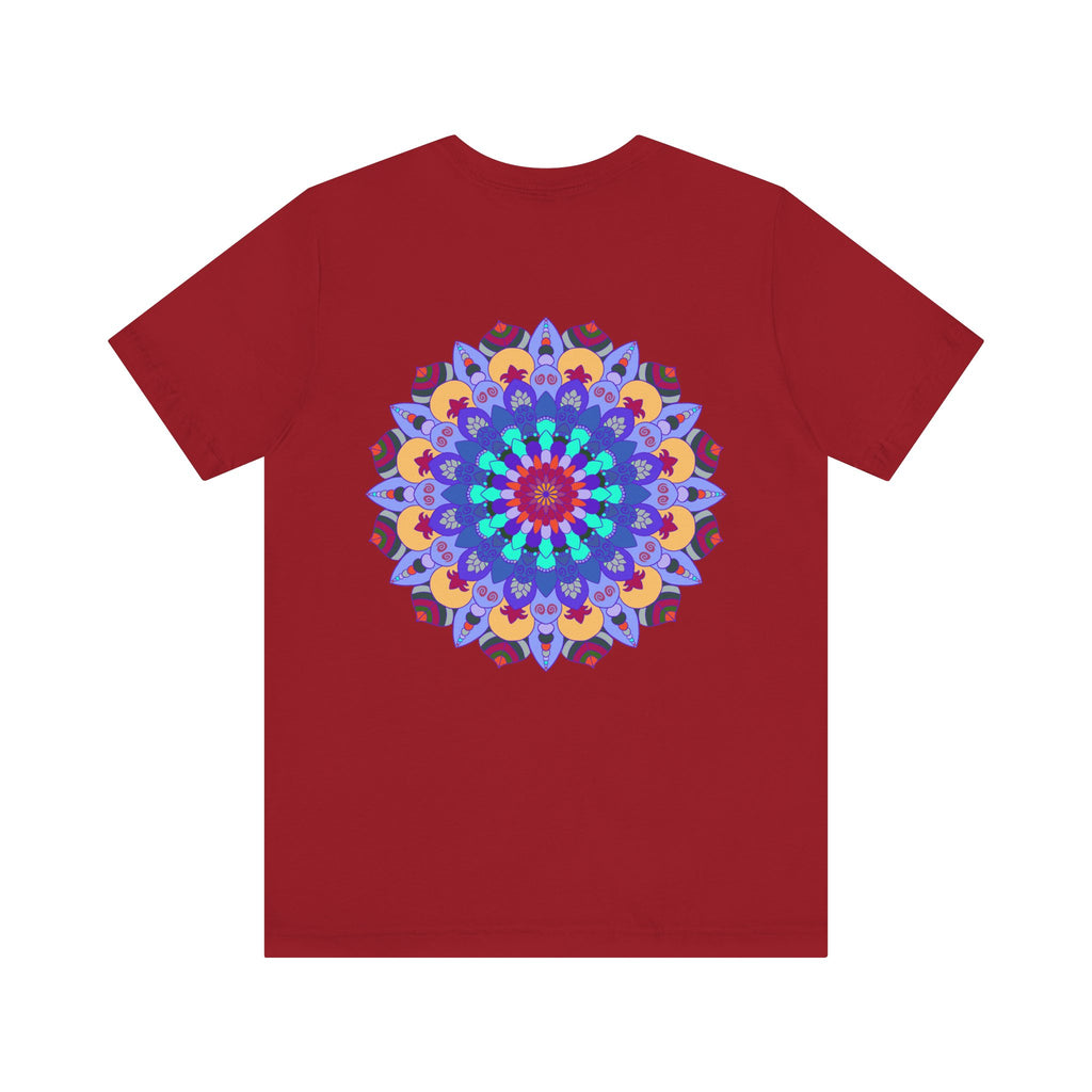 Colorful mandala design t-shirt with peaceful and harmonious spiritual art