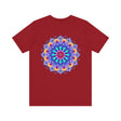 Colorful mandala design t-shirt with peaceful and harmonious spiritual art