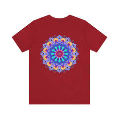 Colorful mandala design t-shirt with peaceful and harmonious spiritual art