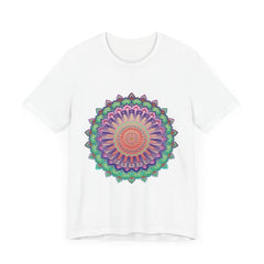 Vibrant Mandala Tee featuring a colorful and psychedelic design perfect for adding a pop of color to your wardrobe