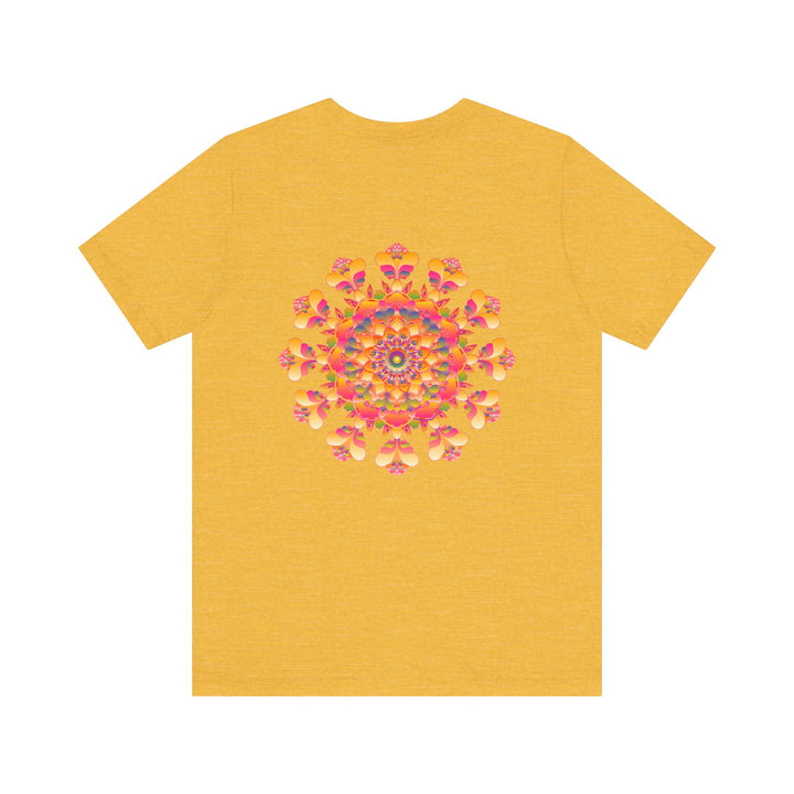 Vibrant Mandala Tee featuring intricate spiritual design for peace and harmony