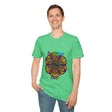 Colorful mandala art design unisex softstyle t-shirt, perfect gift for sister
