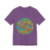  Soft and vibrant tee with a detailed mandala print, radiating a sense of tranquility