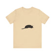 Black Cat Mystery T-Shirt - Spooky & Cool, featuring a mysterious black cat surrounded by eerie fog and glowing eyes