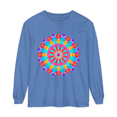 Colorful Mandala Unisex Long Sleeve T-Shirt with vibrant and intricate design