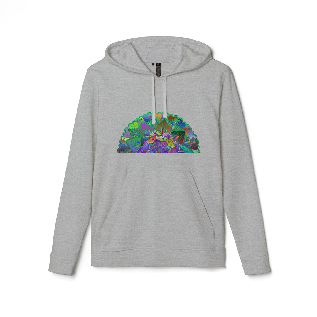 Hooded Psychedelic Mandala Adidas Fleece Hoodie for a trendy look