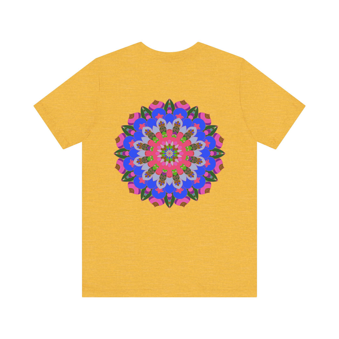 Vibrant Mandala Tee featuring a colorful design representing spiritual peace and harmony for a sense of tranquility and balance in one's life