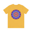 Vibrant Mandala Tee featuring a colorful design representing spiritual peace and harmony for a sense of tranquility and balance in one's life
