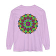 Vibrant and intricate mandala design long sleeve unisex t-shirt in various colors