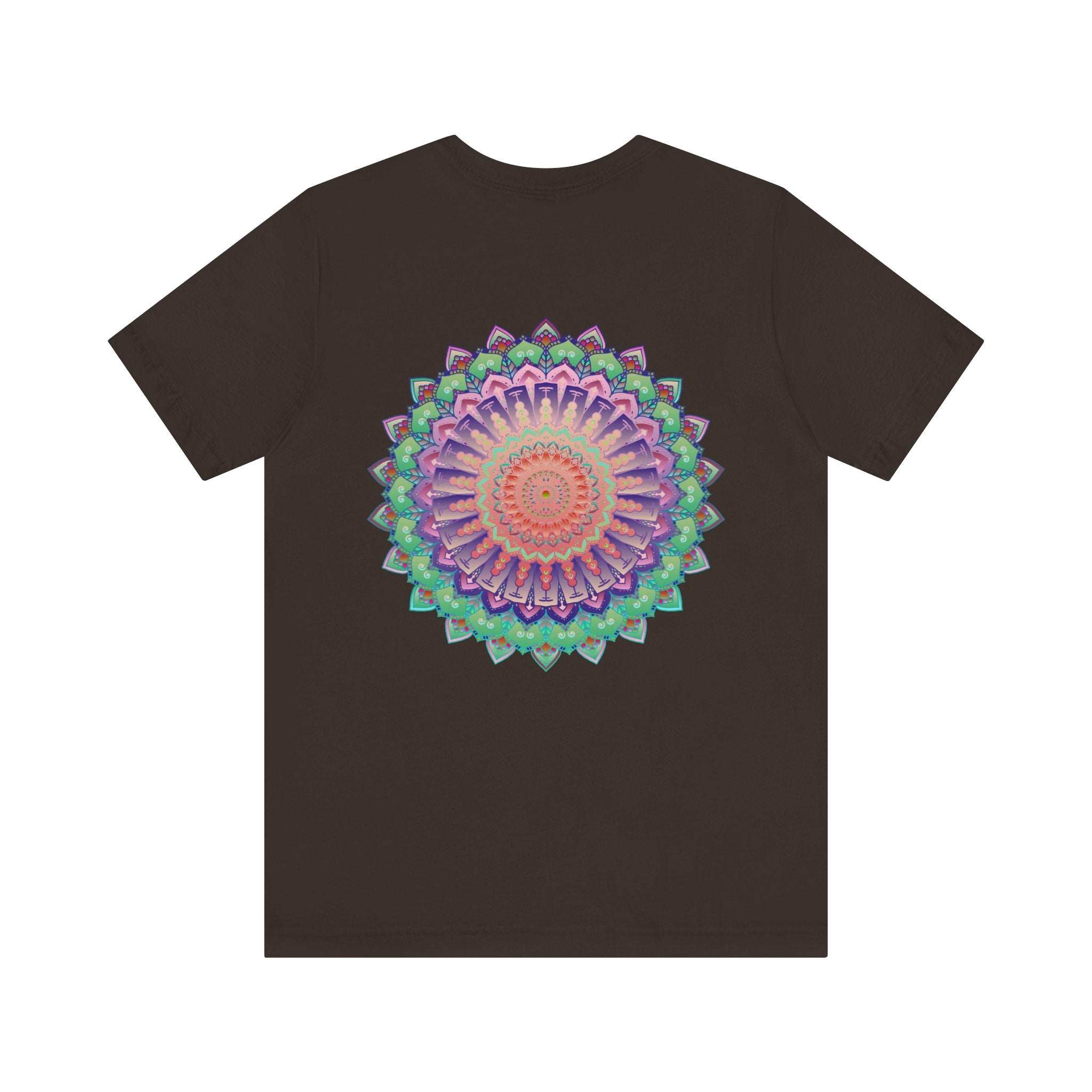 Colorful Mandala Tee featuring intricate design for spiritual peace and harmony