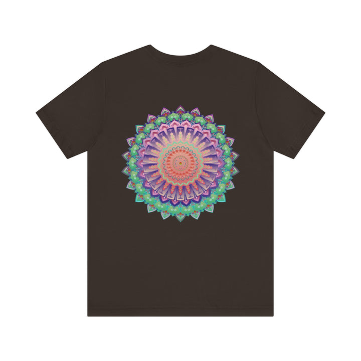 Colorful Mandala Tee featuring intricate design for spiritual peace and harmony