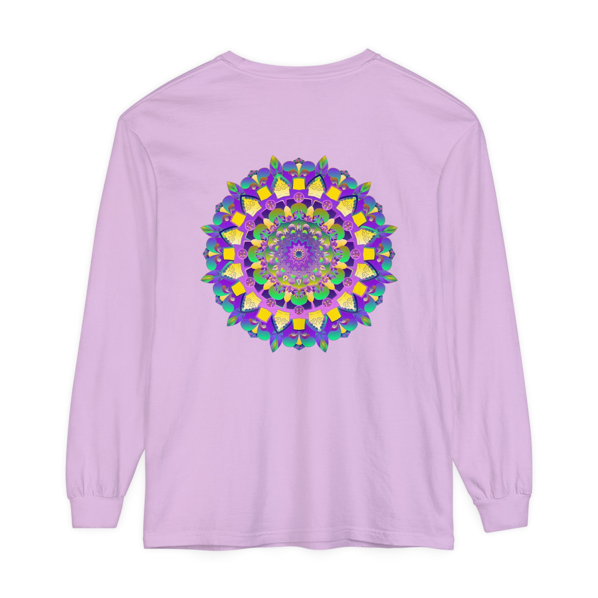 Colorful and intricate mandala design long sleeve t-shirt for all genders