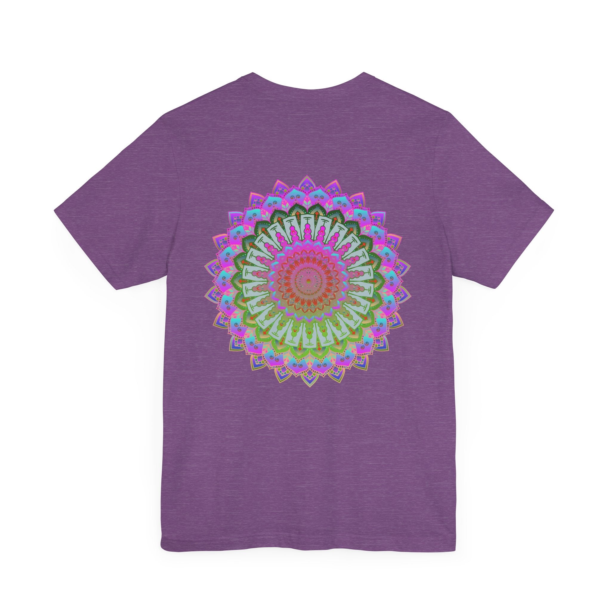 Vibrant Mandala Tee featuring intricate spiritual design for peace & harmony