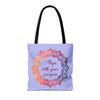 Vibrant orange and purple Mandala Tote Bag, perfect for everyday use