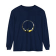 Black Cat Moon Glow Long Sleeve T-Shirt, a stylish and comfortable black shirt with a moonlit cat design