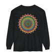 Intricate Mandala Unisex Long Sleeve T-Shirt with intricate geometric design